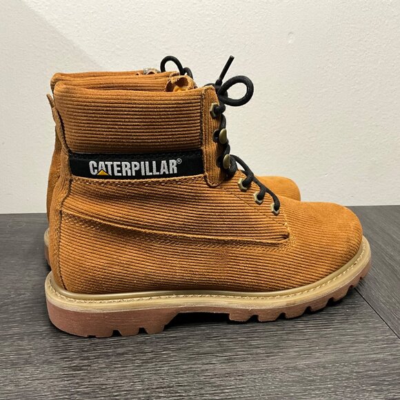 Caterpillar Mens Corduroy Lace-Up Ankle Boots Size 9 Rugged Durable Sole - Picture 14 of 15